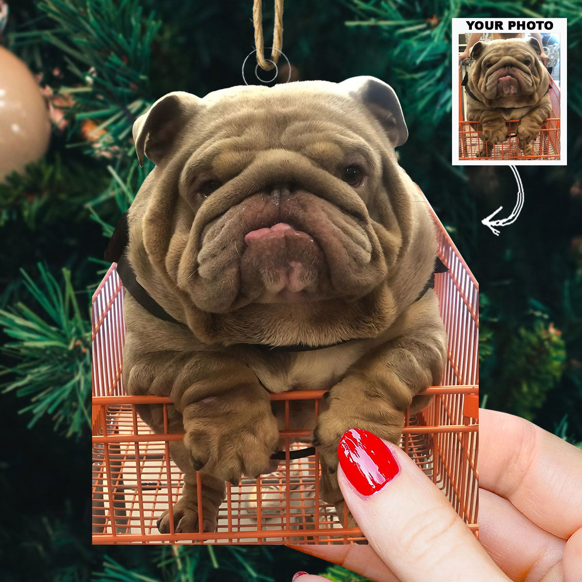Furry Companion Personalized Photo Mica Ornament Christmas Gift For Dog Lovers Dog Own