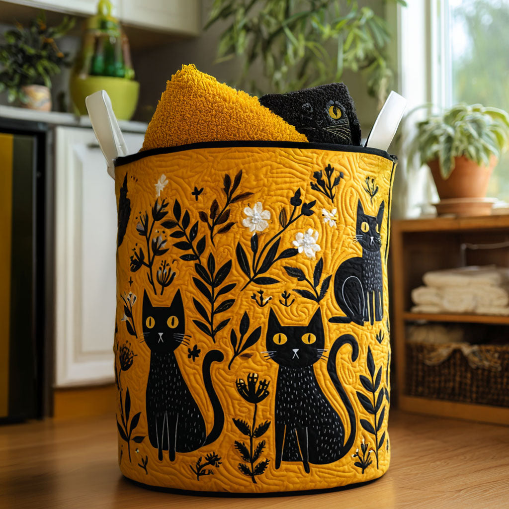 Furry Florals Quilted Laundry Basket Graduation Merch Gift