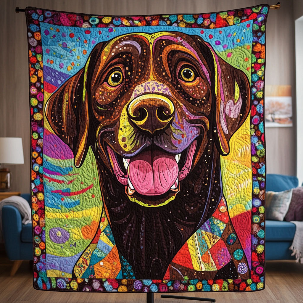 Furry Friends Fun Quilted Blanket Labrador Retriever Blanket Dog Gift Ideas For Dog Owners