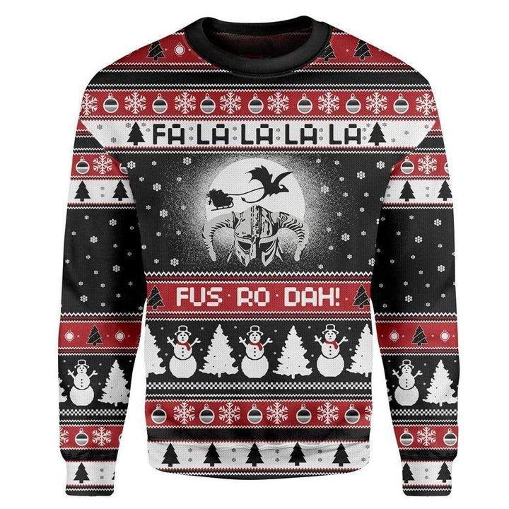 Fus Ro Dah Fa La La Ugly Christmas Sweater The Elder Scrolls V Jumper Xmas Gifts For Gamer