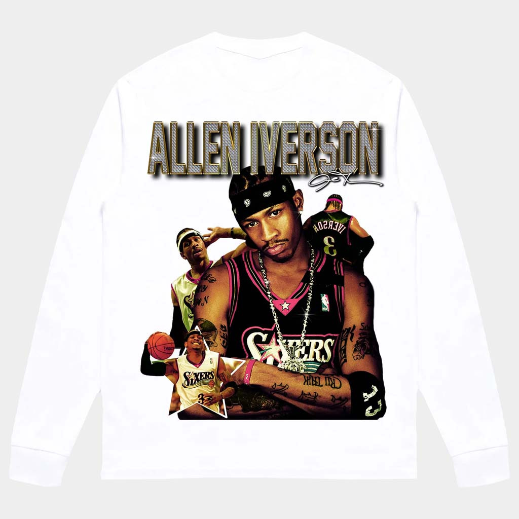 Fusion Pieces Merch Allen Iverson Long Sleeve Shirt Gifts For Basketball Fan