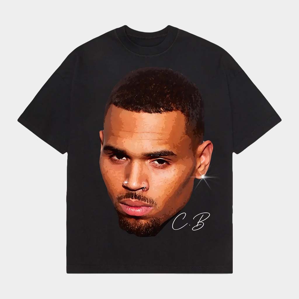 Fusion Pieces Merch Chris Brown Big Face Shirt Chris Brown Merch Gifts For Brother