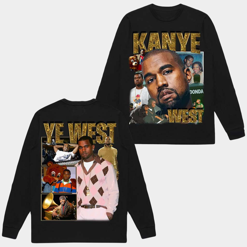 Fusion Pieces Merch Kanye West Long Sleeve T-Shirt Birthday Presents For Boyfriend