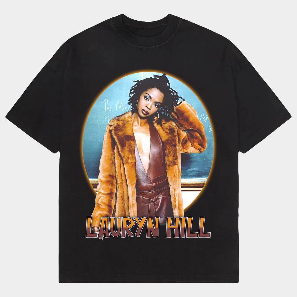 Fusion Pieces Merch Lauryn Hill Big Face T-Shirt Lauryn Hill Merch Birthday Gifts For Rap Lovers