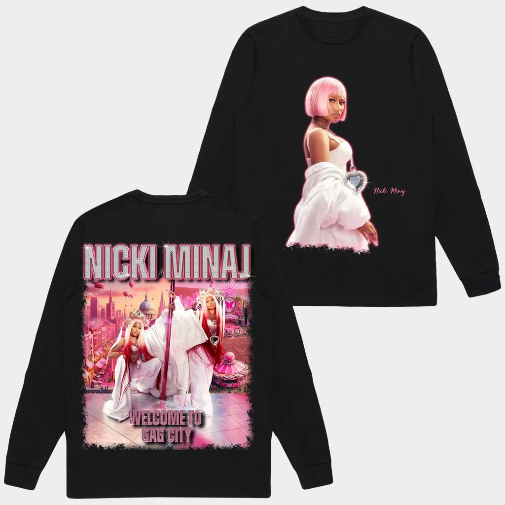 Fusion Pieces Merch Nicki Minaj Welcome To Gag City Long Sleeve T-Shirt Nicki Minaj Merch