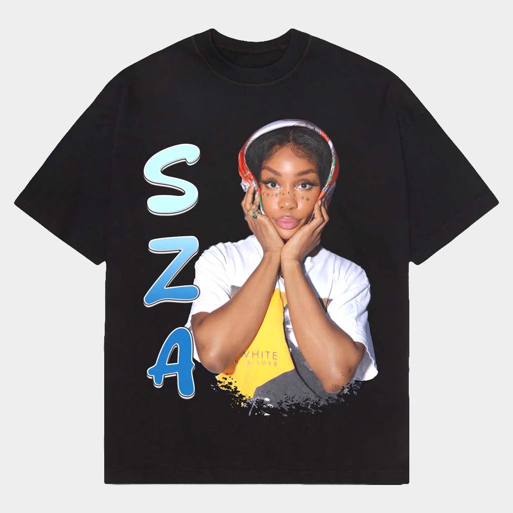 Fusion Pieces Merch SZA Big Face T-Shirt SZA Merch Presents For Music Lovers