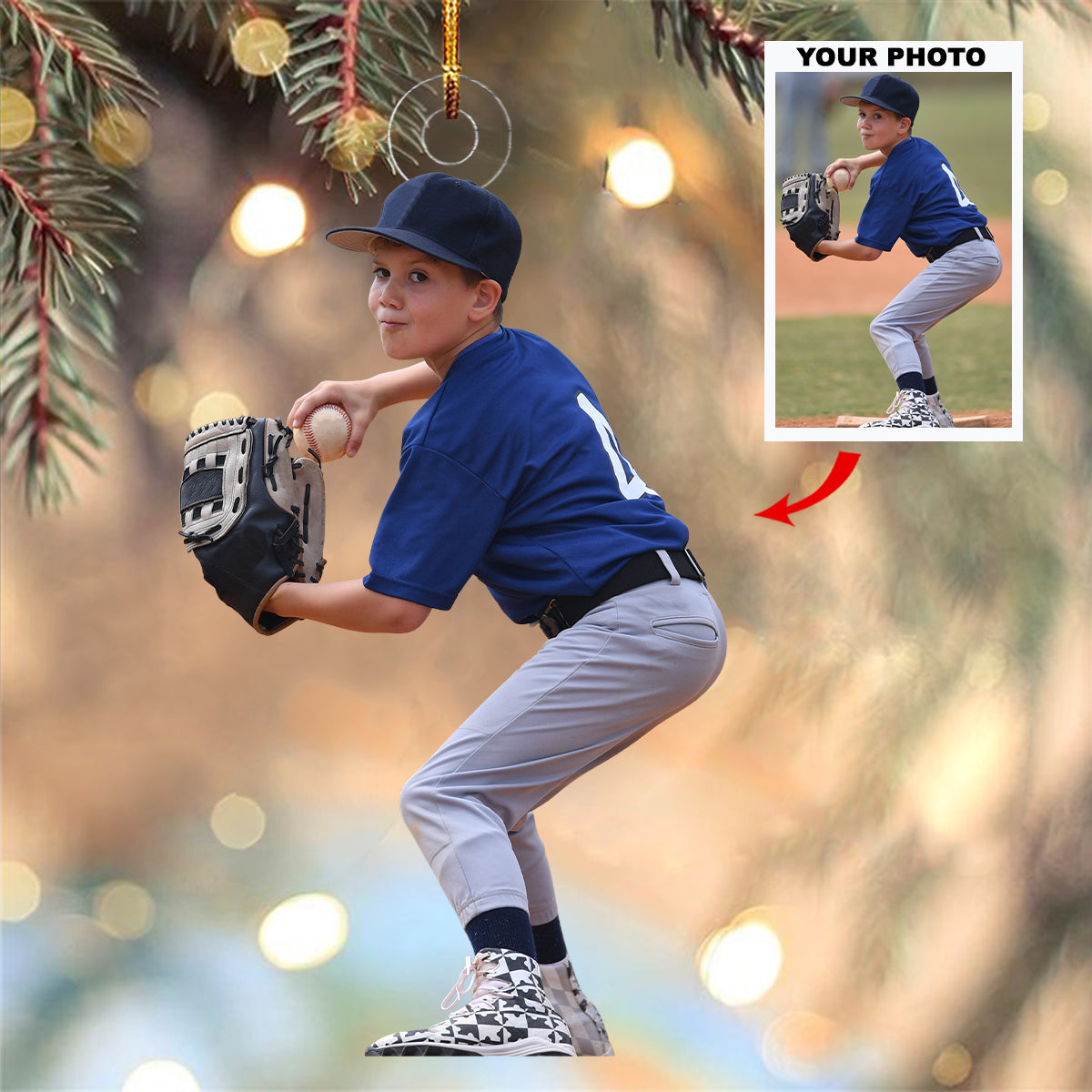 Future All Star Personalized Photo Mica Ornament Gift For Baseball Players Baseball Lo