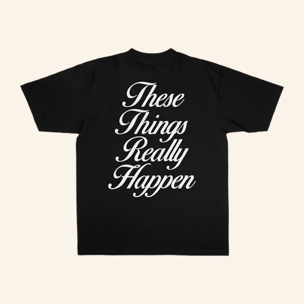 G-Eazy Merch Store These Things Really Happen Statement Black Tee