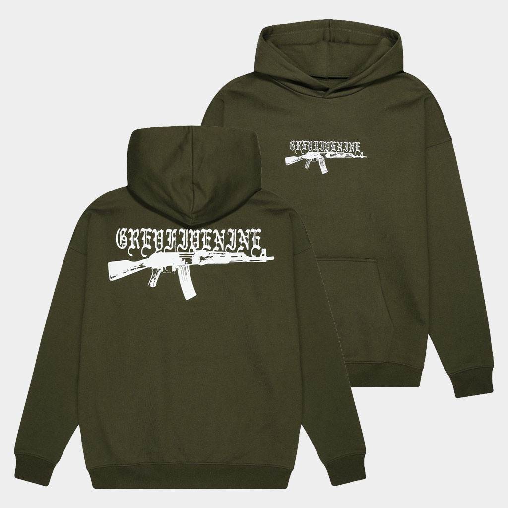 G59 Merch 2026 G59 AK Logo Hoodie Grey Five Nine Merch Presents For Hip Hop Lovers