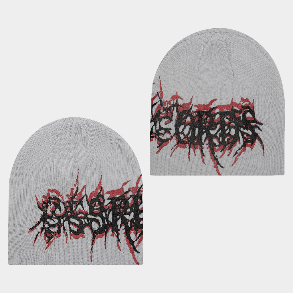 G59 Merch 2026 Virus Skully Beanie Red Grey Five Nine Merch Best Gifts For Dudes