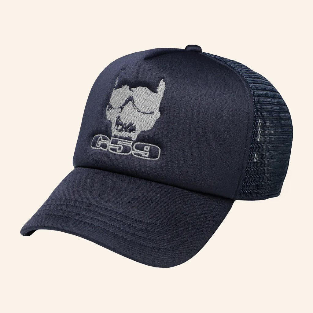 G59 Merch Embroidered Trucker Hat Navy Gifts For Dad G59 Merch Embroidered Trucker Hat Navy Gifts For Dad