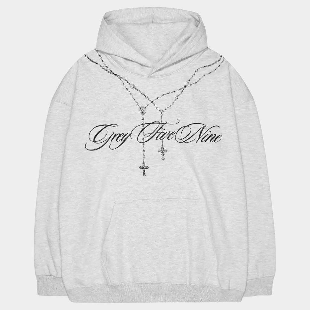 G59 Merch G59 Rosary Hoodie Grey Five Nine Hoodie Birthday Gift For Friends