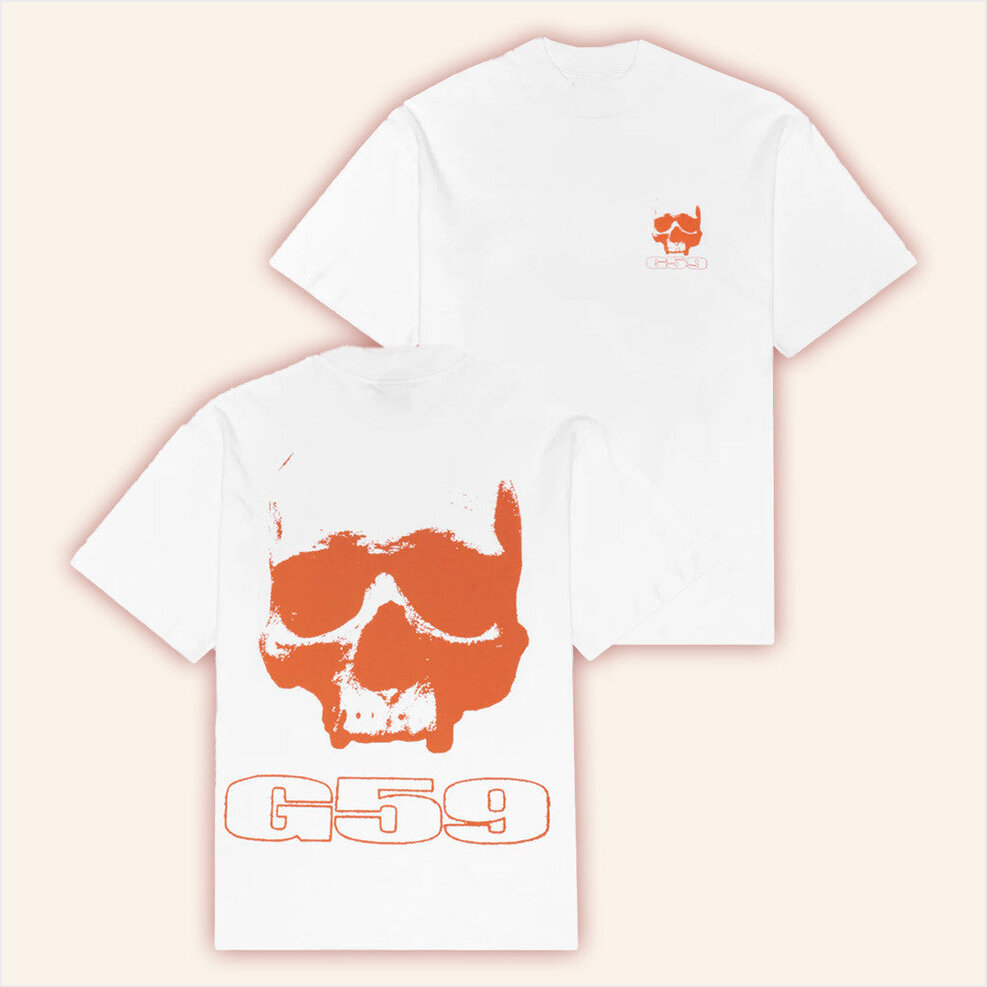 G59 Merch Skull Logo T-Shirt White Present For Husband Birthday Gifts For BFF Christmas Presents Ideas