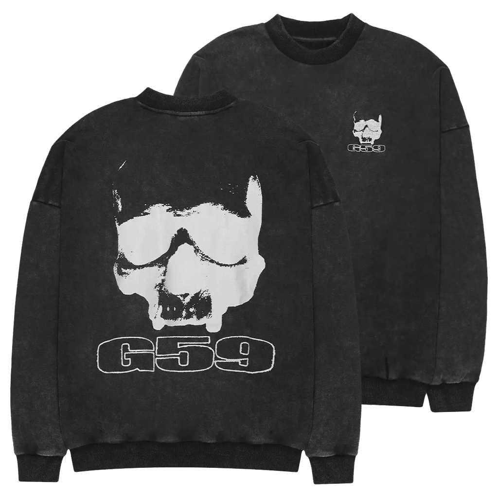G59 Merch Skull Logo Wash Sweatshirt G59 Crewneck Birthday Gift For Him G59 Merch Skull Logo Wash Sweatshirt G59 Crewneck Birthday Gift For Him
