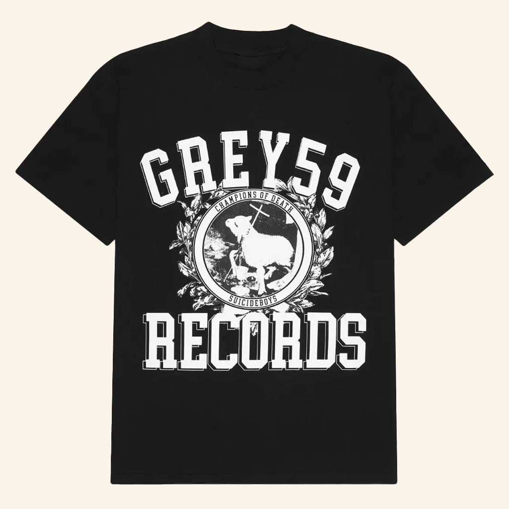 G59 Records Merch G59 Champion Of Death T-Shirt Black Gift Ideas For Him