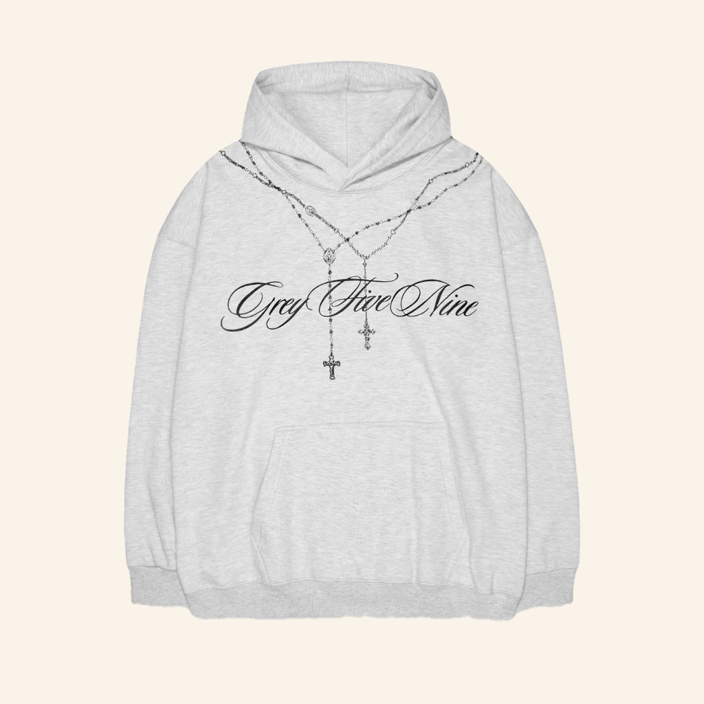 G59 Records Merch G59 Rosary Hoodie Grey Five Nine Hoodie Birthday Gift For Her