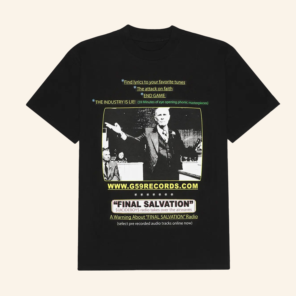 G59 Records Merch G59 Televangelist T-Shirt Black Gift Ideas For Him