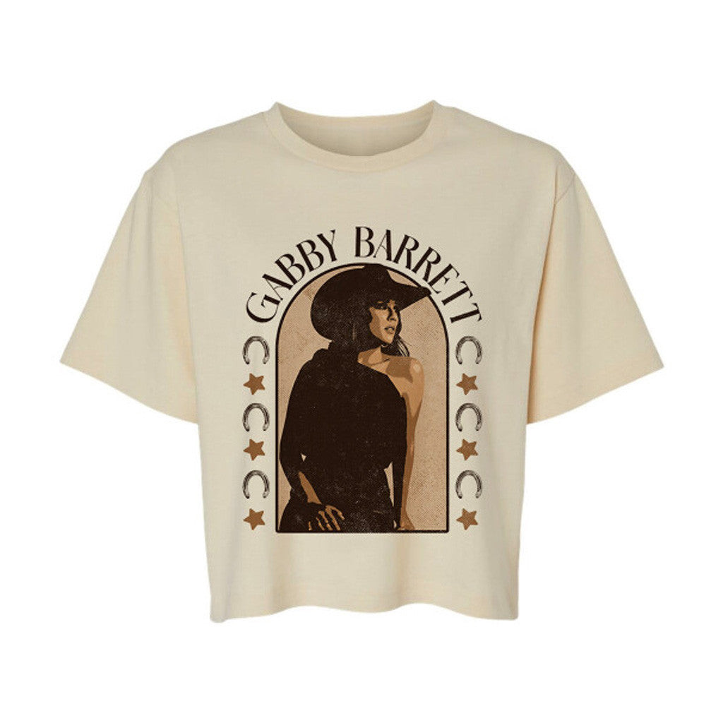 Gabby Barrett Merch Tour 2025 Gabby Barrett Horse Shoe Cropped T-Shirt Gifts For Friends Gabby Barrett Merch Tour 2025 Gabby Barrett Horse Shoe Cropped T-Shirt Gifts For Friends