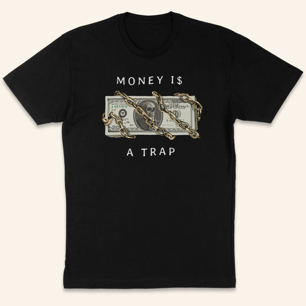 Gabe Farrell Productions Merch Money Is A Trap Black T-Shirt Gifts For Brothers
