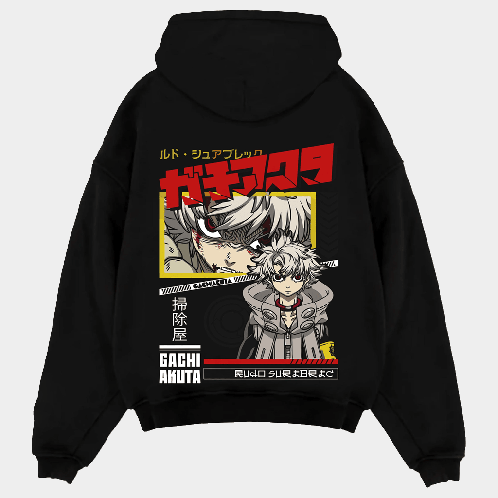 Gachiakuta Merch Rudo Hoodie Gachiakuta Crouch Pose Graphic Hoodie Gifts For Brother