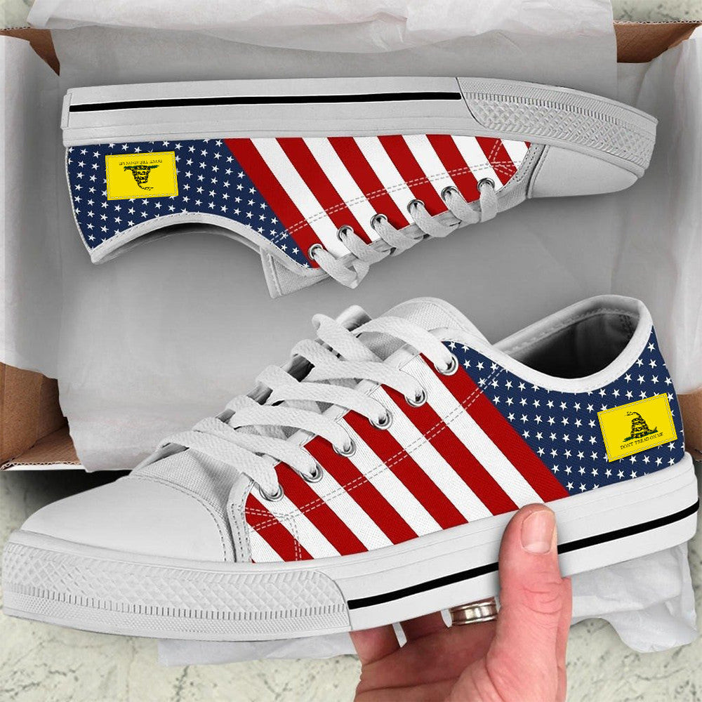Gadsden Flag Low Top Shoes Don't Tread On Me American Flag Shoes 2nd Amendment Merch Gun Lovers Gadsden Flag Low Top Shoes Don't Tread On Me American Flag Shoes 2nd Amendment Merch Gun Lovers