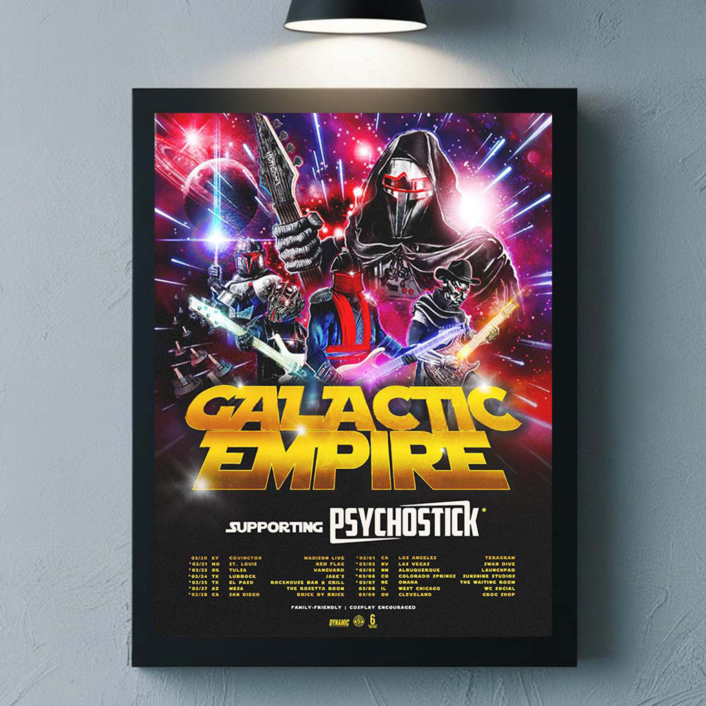 Galactic Empire North America 2026 Tour Schedule Dates Poster Galactic Empire Merch Galactic Empire North America 2026 Tour Schedule Dates Poster Galactic Empire Merch