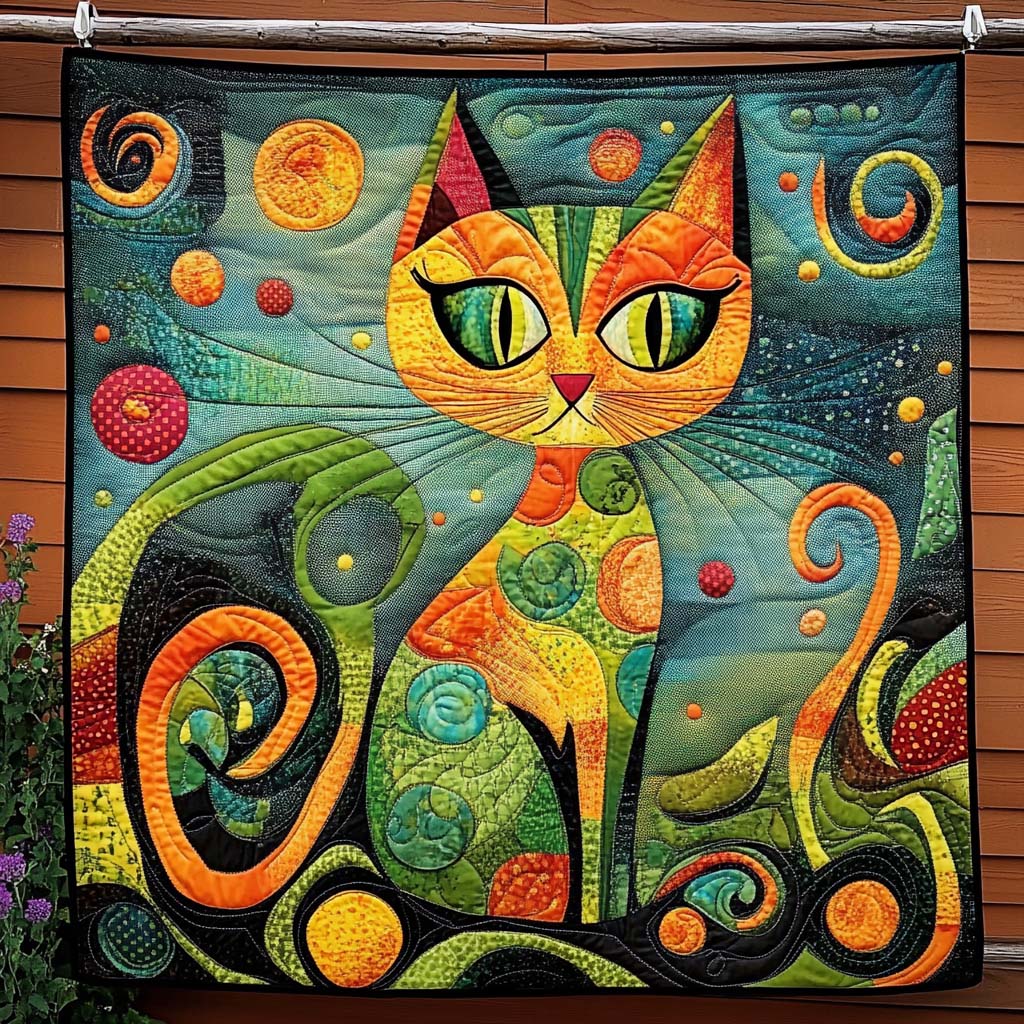 Galactic Gaze Quilted Blanket Cute Blankets For Her