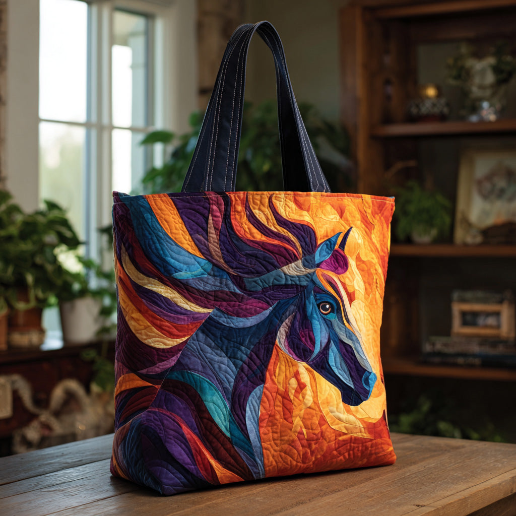 Gallop Grace Quilted Tote Bag Gifts For Horse Back Riders
