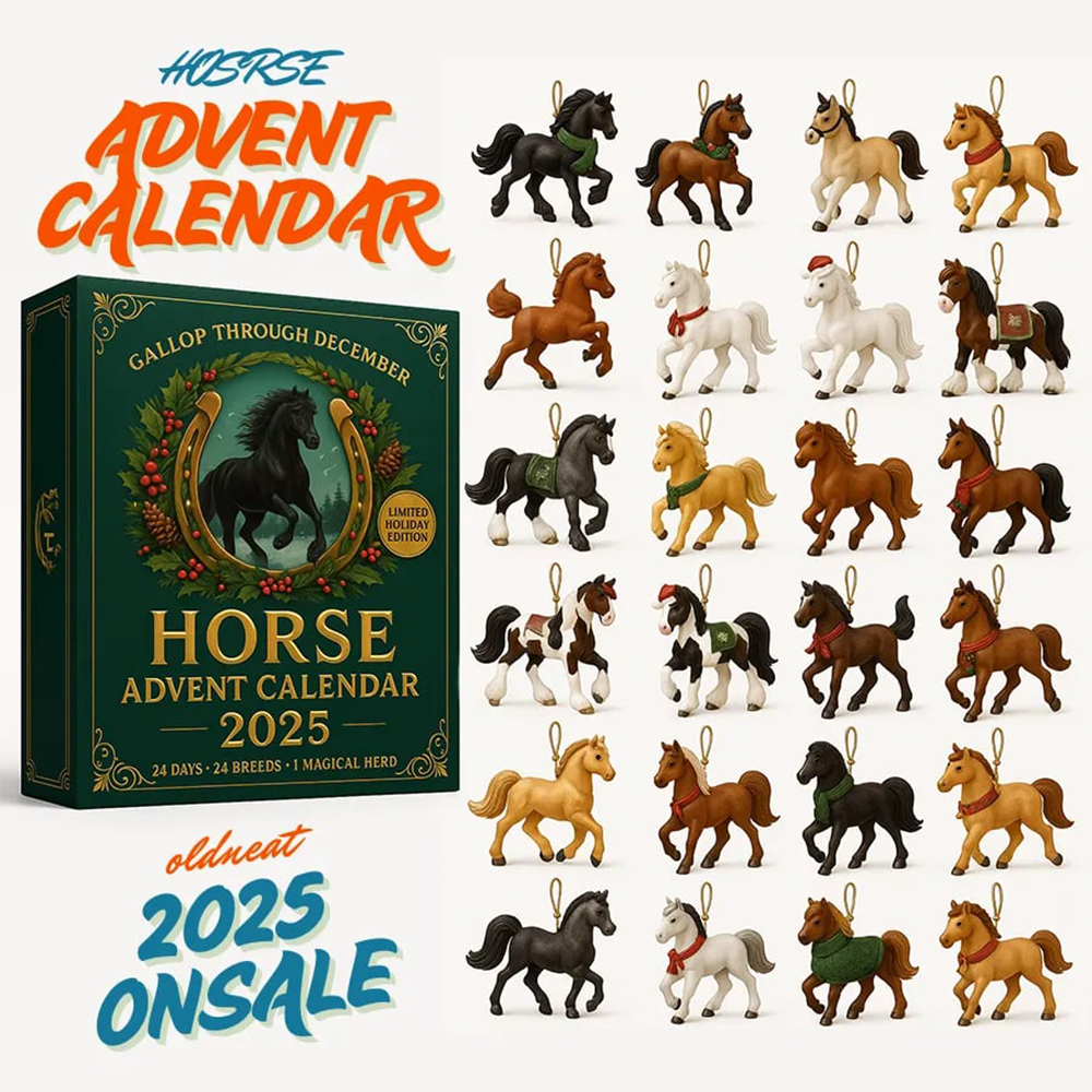 Gallop Through December Horse Advent Calendar 2025 Christmas Countdown Horsey Christmas Gifts