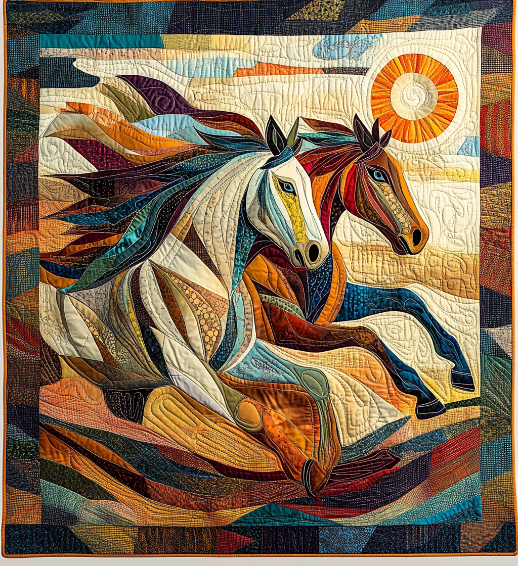 Galloping Dreams Quilted Blanket Horse Present Ideas