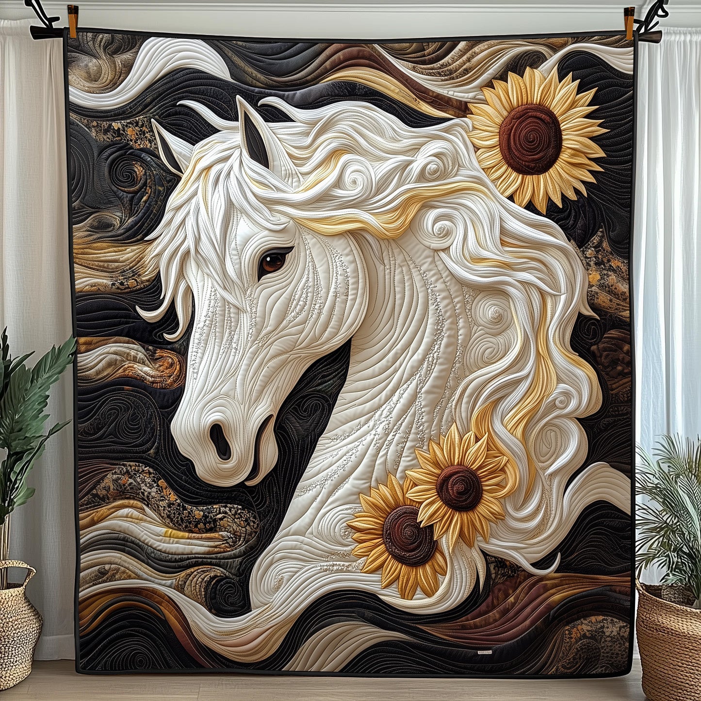 Galloping Grace Quilted Blanket Couch Throw BlanketChristmas Present Ideas For Horse Lover