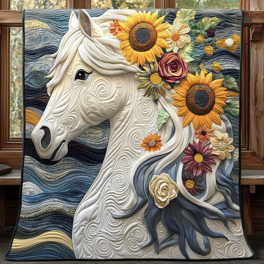 Galloping Grace Quilted Blanket Couch Throw BlanketGifts To Get Horse Lovers