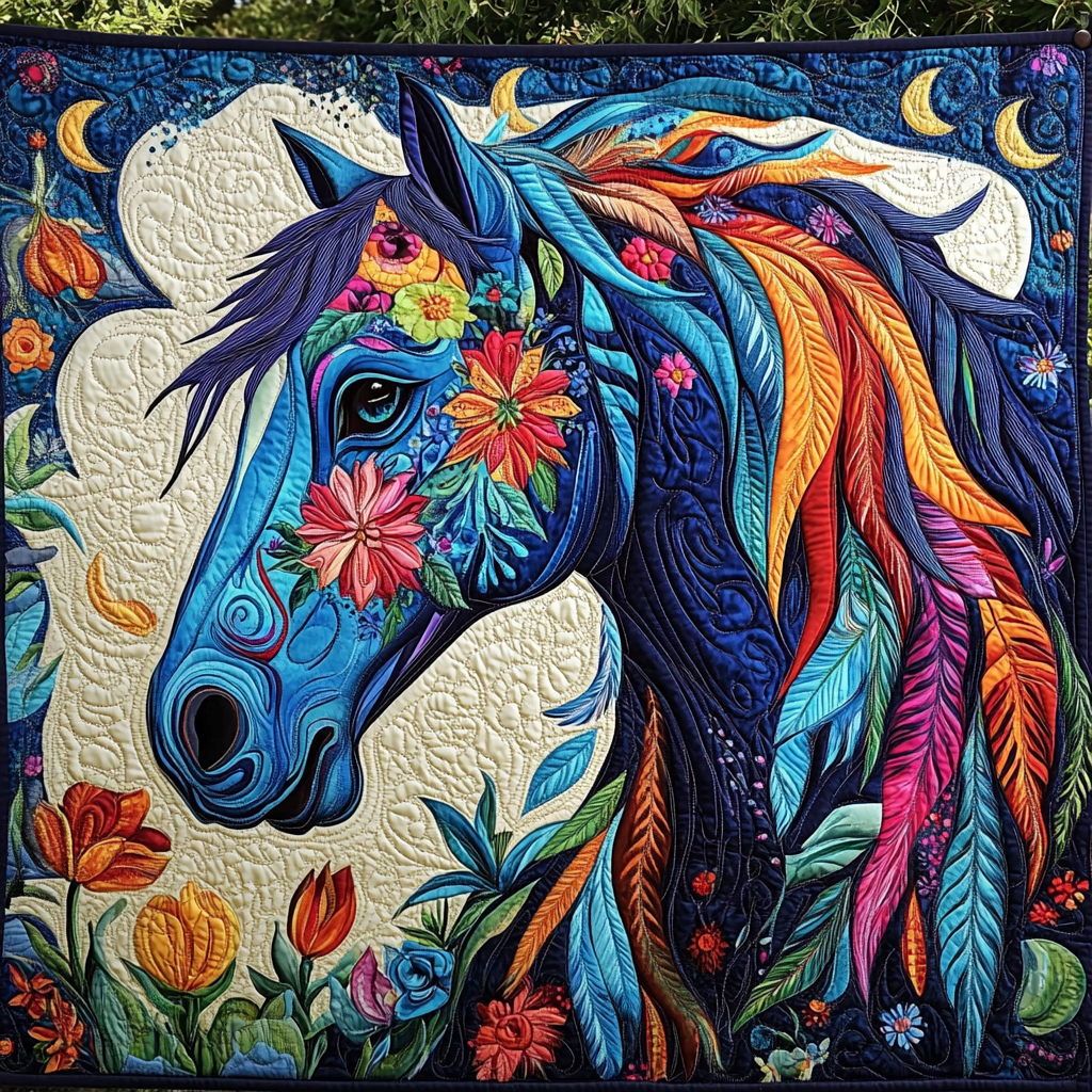 Galloping Grace Quilted Blanket Equine Gifts For Horse Lovers