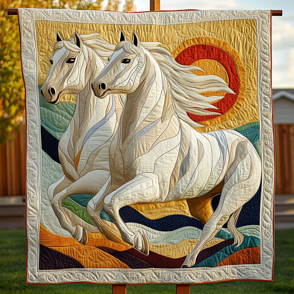Galloping Grace Quilted Blanket Great Gifts For Horse Lovers