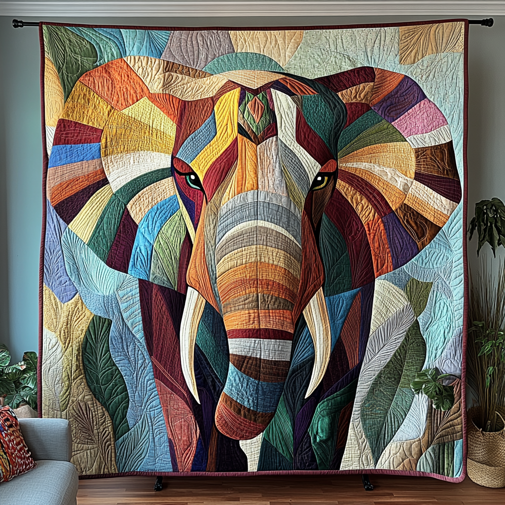 Galloping Grace Quilted Blanket Presents For Elephant Lovers