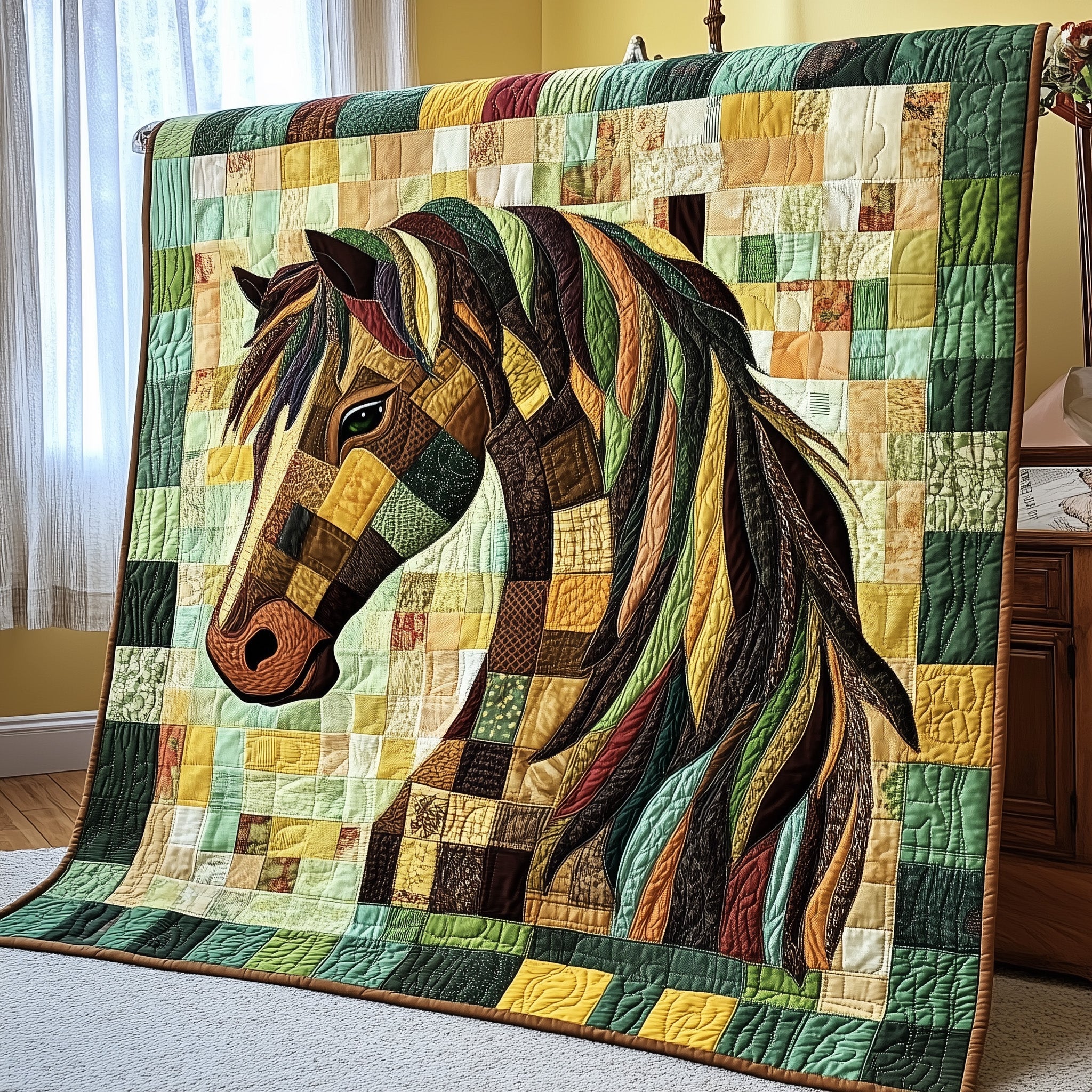 Galloping Majesty Quilted Blanket Couch Throw BlanketGood Gifts For Horse Lovers