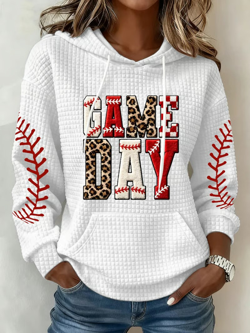 Game Day Baseball Leopard Hoodie Baseball Season Fan Gear Baseball Mom Best Gift For Fans