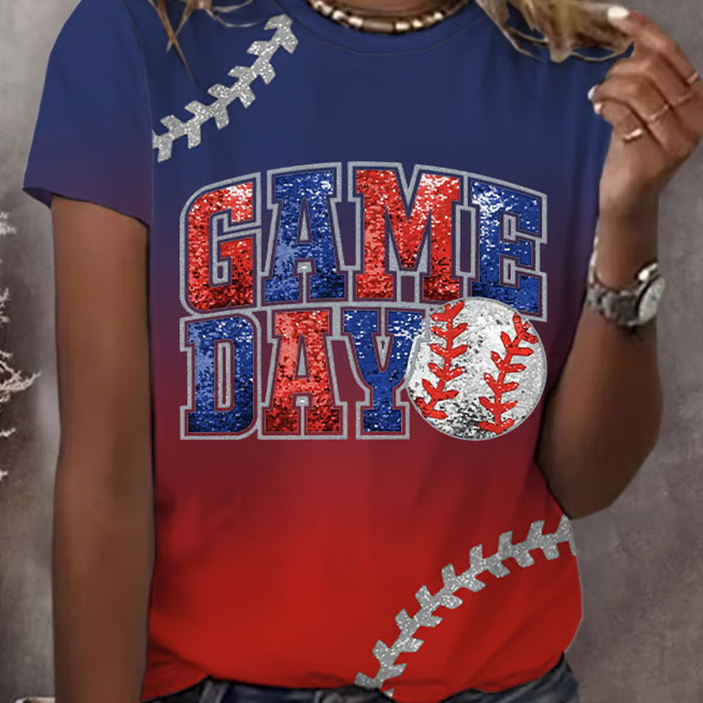 Game Day Baseball T-Shirt For Women's Best Gifts For Baseball Lovers