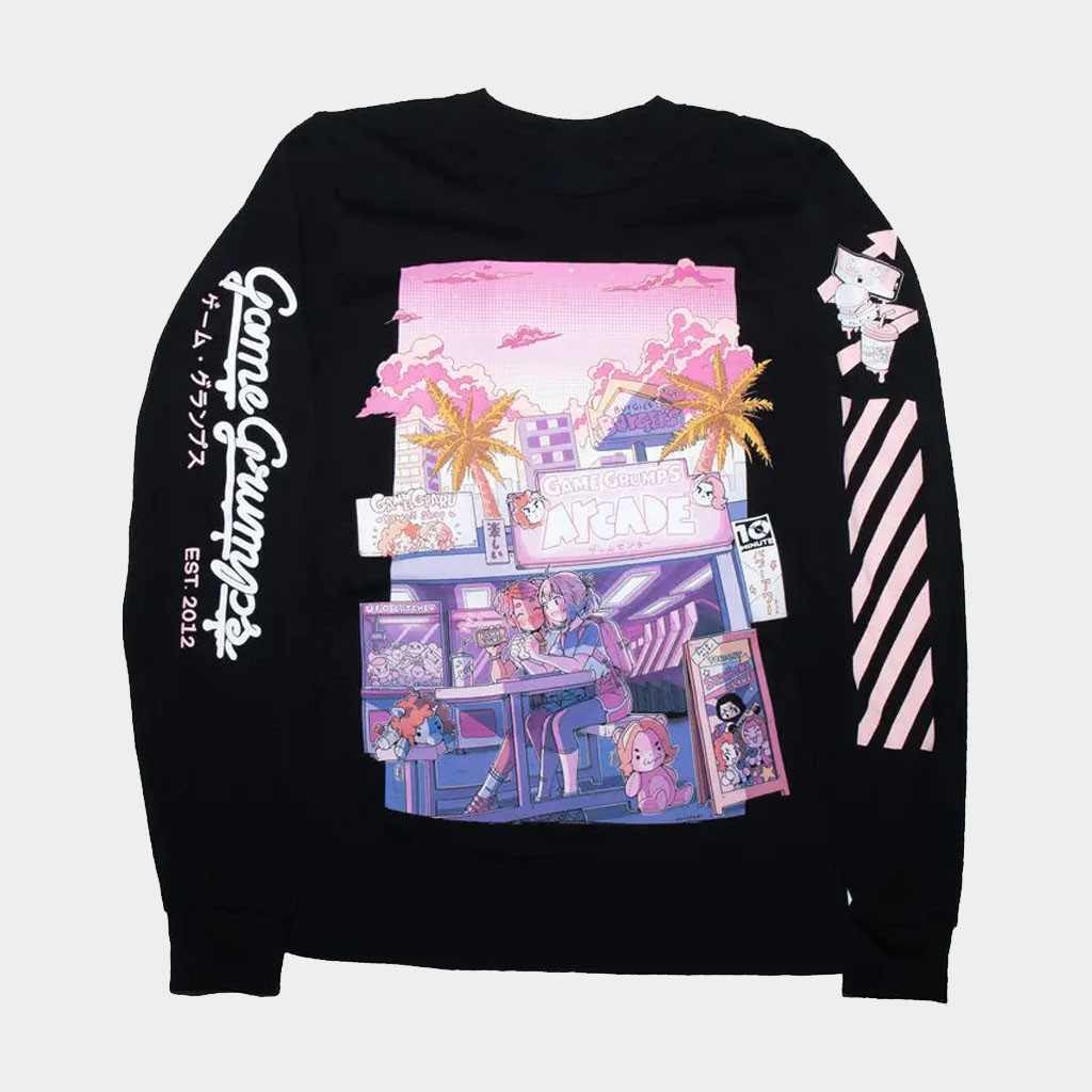 Game Grumps Merch Arcade Round 2 Black Long Sleeve Shirt Gifts For Besties