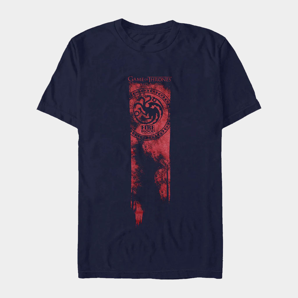 Game Of Thrones Merch Targaryen Flag Fire And Blood T-Shirt Game Of Thrones Shirt Him Gifts