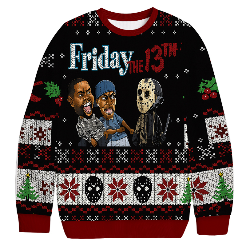 Game Over Friday The 13h Jason Voorhees Christmas Ugly Sweatshirt Christmas Gift For Family