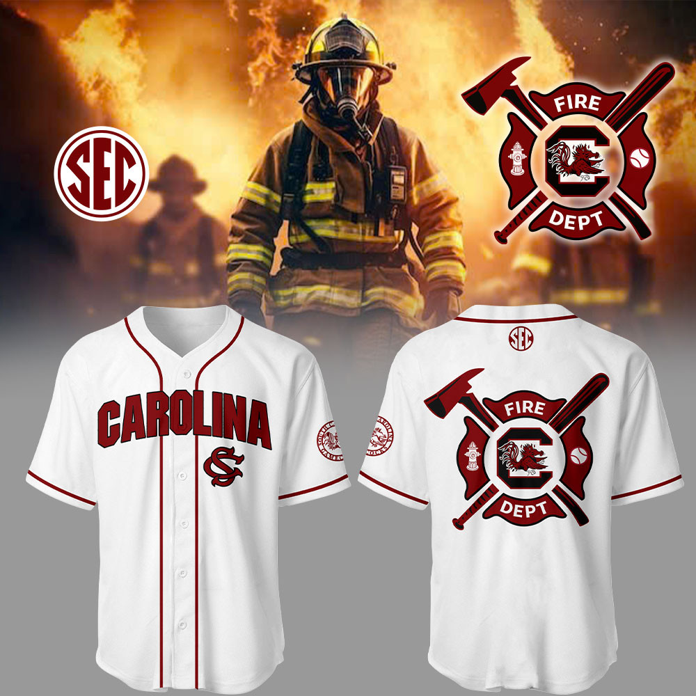 Gamecock Baseball x Firefighter Appreciation Night Jersey Unique Baseball Gifts