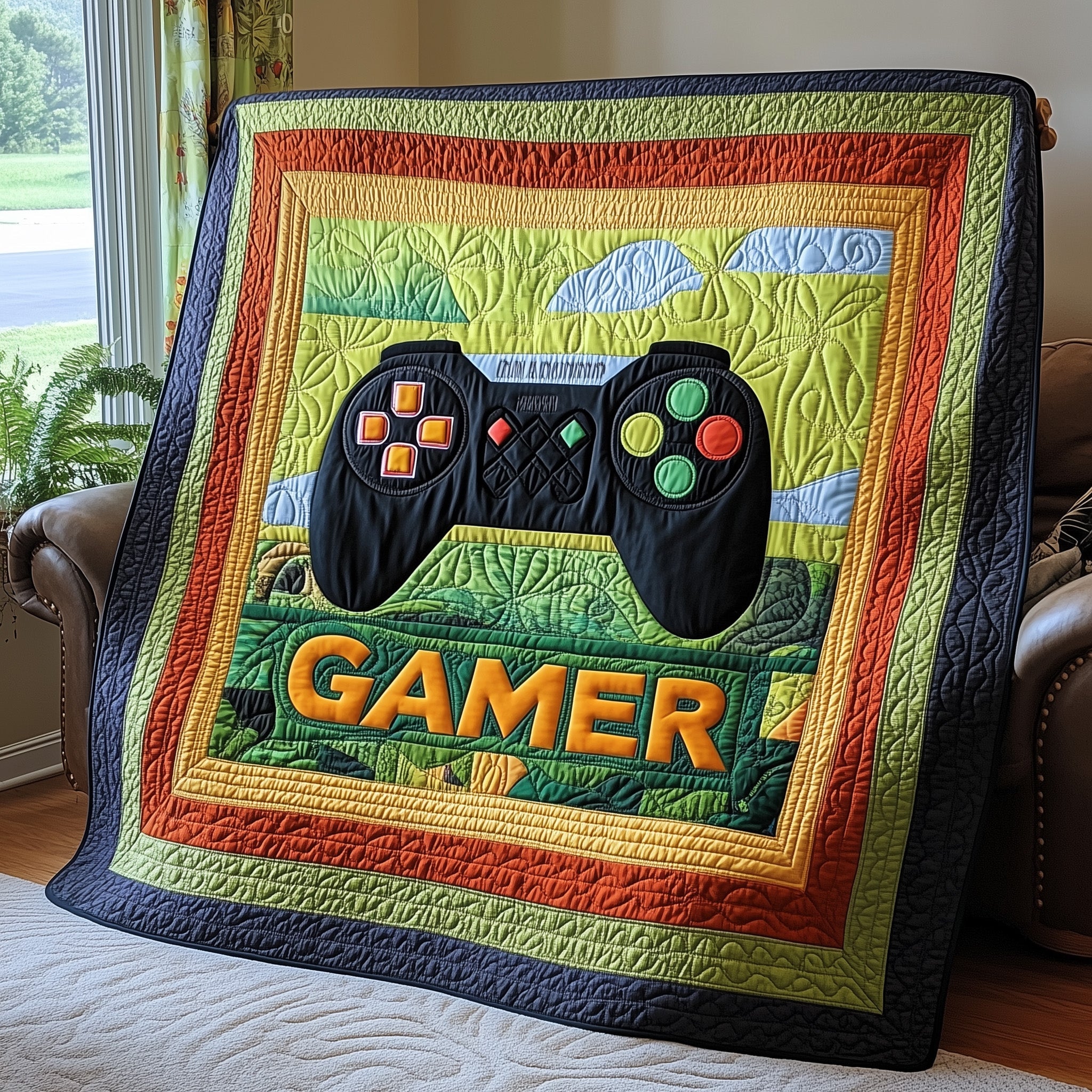 Gamer Quilted Blanket Couch Throw BlanketGift For A Sister In Law For Christmas