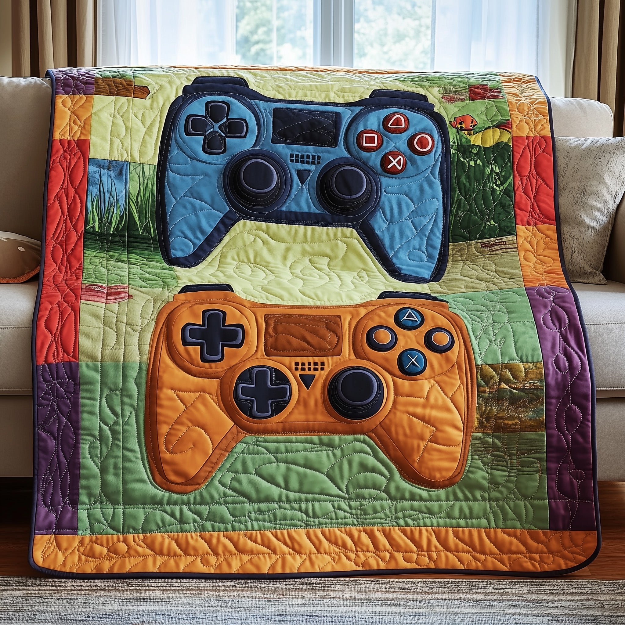 Gamer Quilted Blanket Couch Throw BlanketXmas Present For Sister In Law