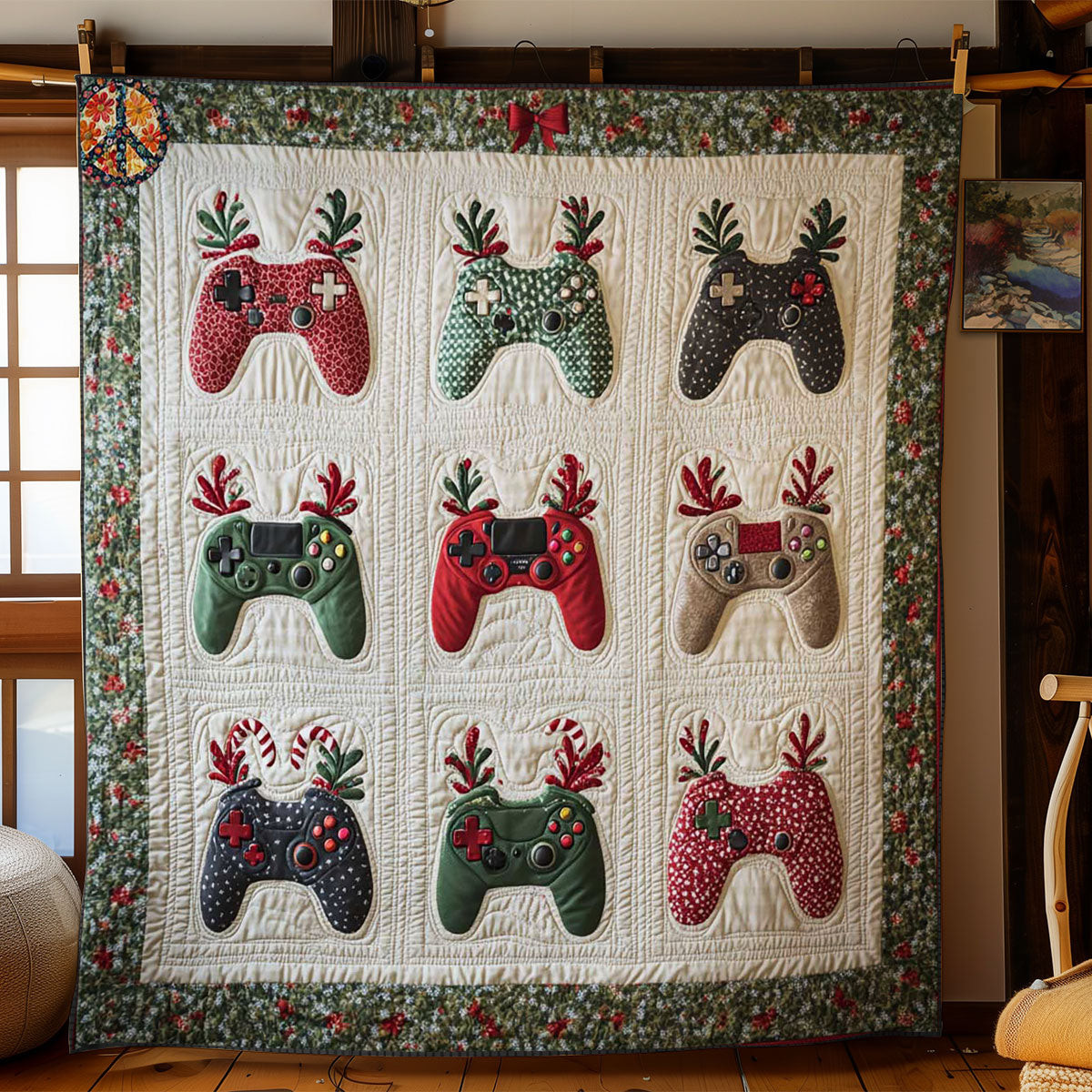 Gamers Christmas Holiday Xmas Quilt Blanket Christmas Gifts For Young Men