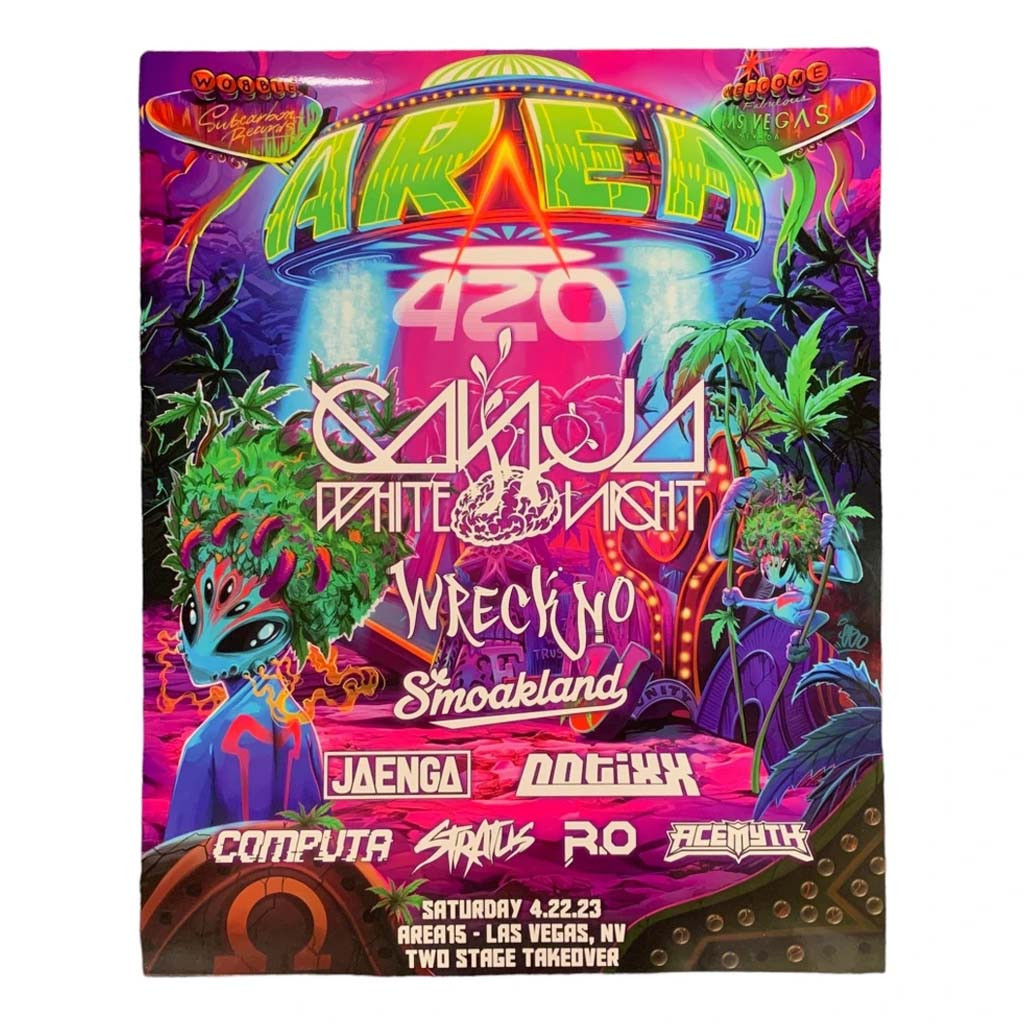 Ganja White Night Merch Area15 Event Poster Wall Art For Living Room Bedroom Decor