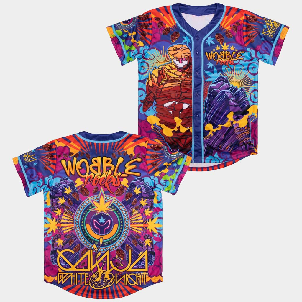 Ganja White Night Merch Wobble Rocks Baseball Jersey Best Gifts For Music Lovers