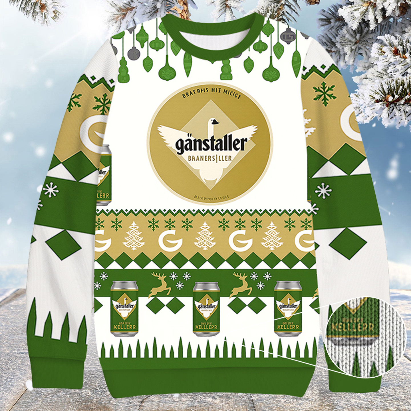 Ganstaller Christmas Ugly Sweater Cool Xmas Clothes Unique Brother Gifts