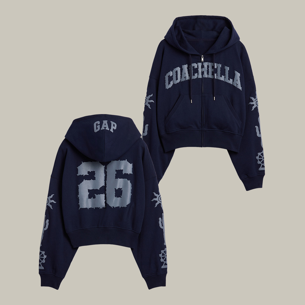 Gap x Coachella 2026 Crop Top Zip Hoodie Coachella Valley Music Apparel Fan Gift For Her