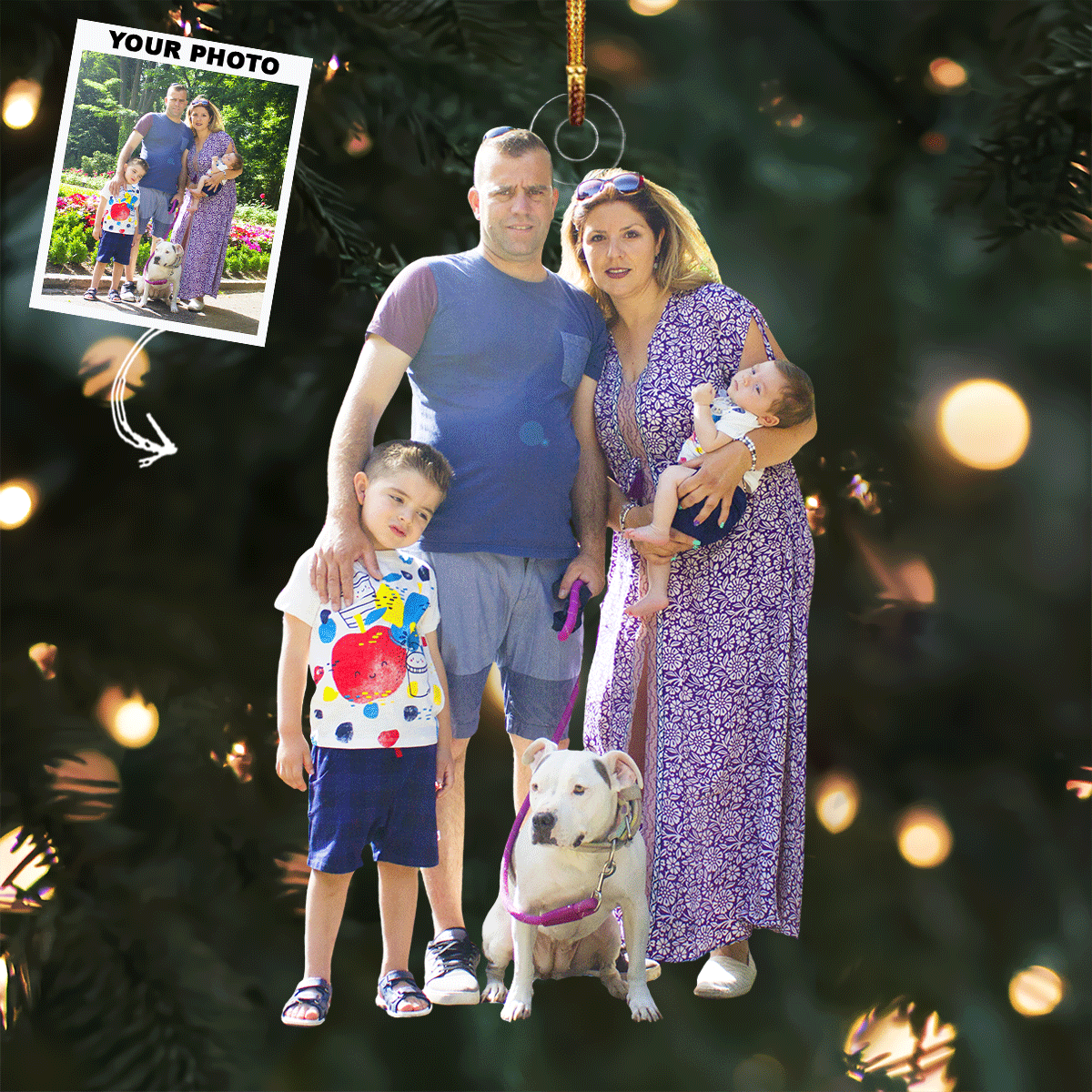 Garden Bliss Personalized Photo Mica Ornament Gift For Family Family Members